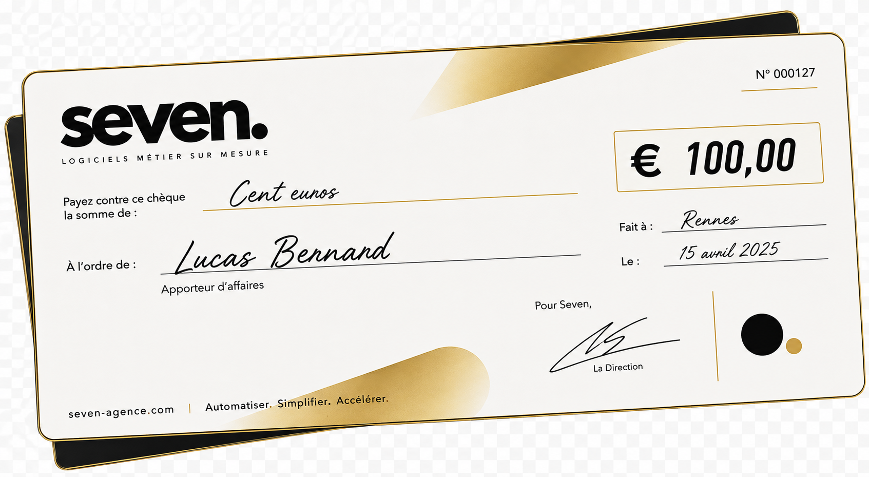 Chèque Seven Ambassadeurs 100 €